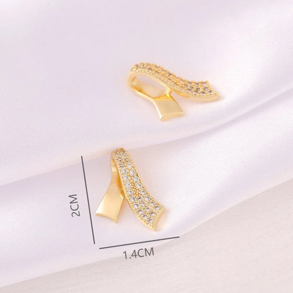 1 Piece 14 * 20mm Copper Zircon 18K Gold Plated Solid Color Polished Pendant