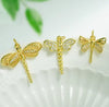 1 Piece 15.5*12mm 21 * 18mm Copper Zircon Moon Dragonfly Butterfly Pendant
