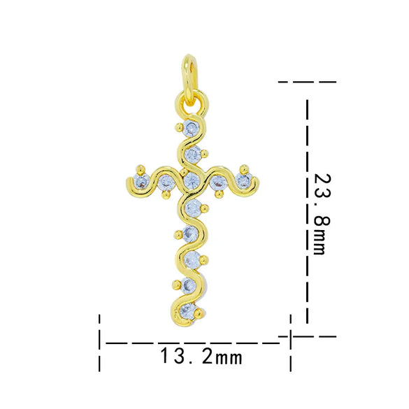 1 Piece 15.5*12mm 21 * 18mm Copper Zircon Moon Dragonfly Butterfly Pendant