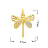 1 Piece 15.5*12mm 21 * 18mm Copper Zircon Moon Dragonfly Butterfly Pendant