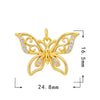 1 Piece 15.5*12mm 21 * 18mm Copper Zircon Moon Dragonfly Butterfly Pendant