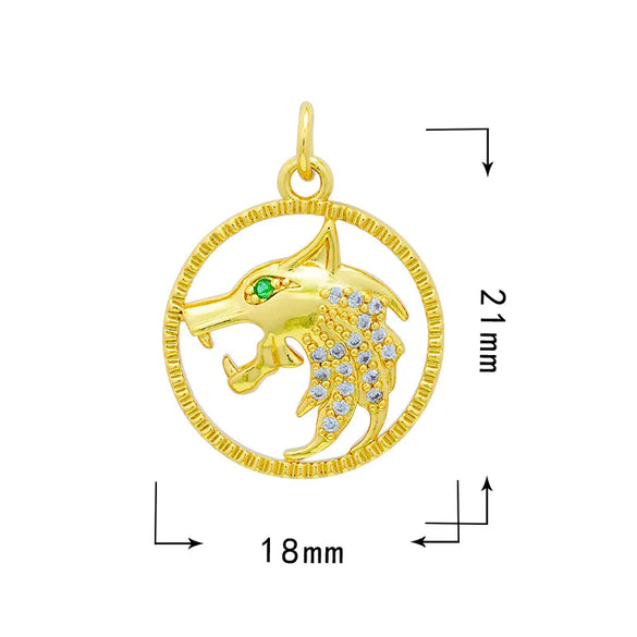 1 Piece 15.5*12mm 21 * 18mm Copper Zircon Moon Dragonfly Butterfly Pendant