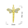 1 Piece 15.5*12mm 21 * 18mm Copper Zircon Moon Dragonfly Butterfly Pendant