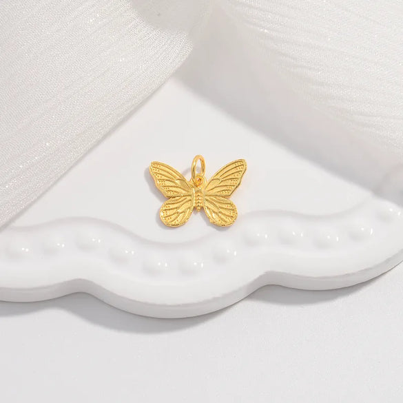 1 Piece 16*11mm Sterling Silver Silver Plated Butterfly Pendant