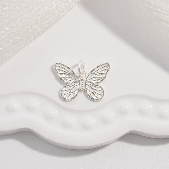 1 Piece 16*11mm Sterling Silver Silver Plated Butterfly Pendant
