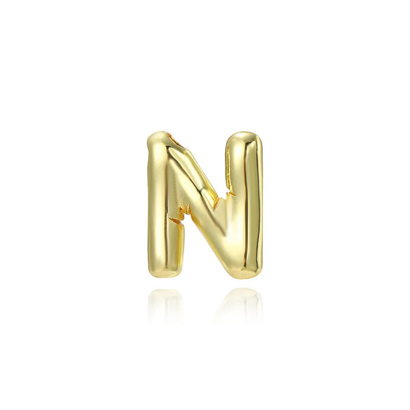 1 Piece 17 * 20mm Copper Letter Polished Pendant