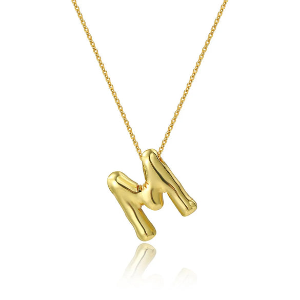 1 Piece 17 * 20mm Copper Letter Polished Pendant