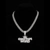 1PC Custom Design Letter Pendant Rapper Necklace Iced Out Silver Full Diamond Custom Word Charm Jewelry Gold Plated Color For Street