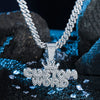 1PC Custom Design Letter Pendant Rapper Necklace Iced Out Silver Full Diamond Custom Word Charm Jewelry Gold Plated Color For Street