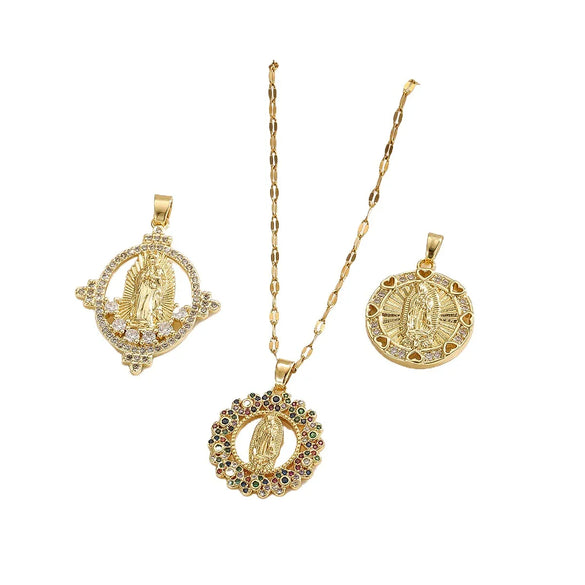 1 Piece 19*27mm 20*26mm 27*37mm Copper Zircon Human Pendant Chain