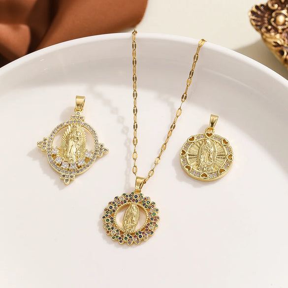 1 Piece 19*27mm 20*26mm 27*37mm Copper Zircon Human Pendant Chain