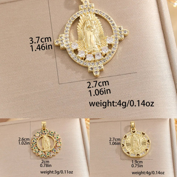 1 Piece 19*27mm 20*26mm 27*37mm Copper Zircon Human Pendant Chain