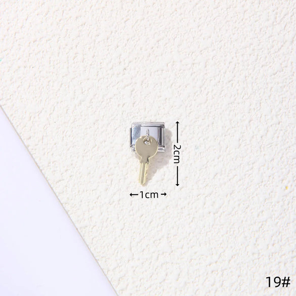 1 Piece 1.5*1cm 1*2.2cm 304 Stainless Steel Heart Shape Flower Bracelet Card Bracelet Module