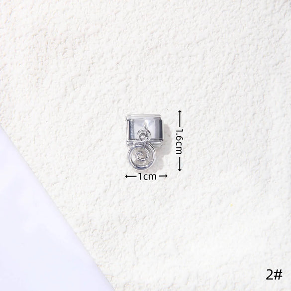 1 Piece 1.5*1cm 1*2.2cm 304 Stainless Steel Heart Shape Flower Bracelet Card Bracelet Module