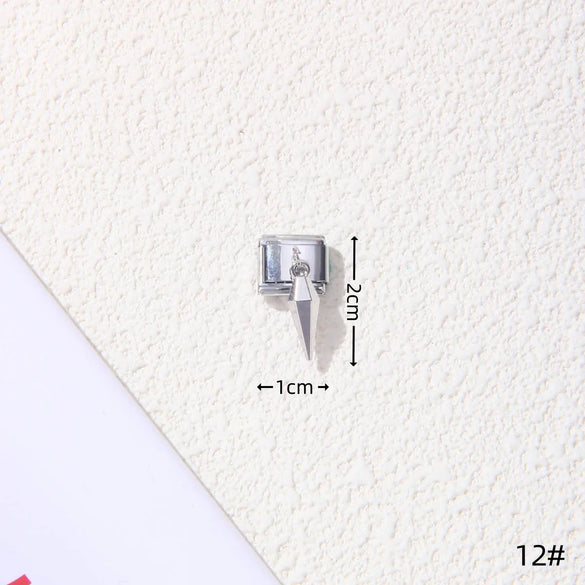 1 Piece 1.5*1cm 1*2.2cm 304 Stainless Steel Heart Shape Flower Bracelet Card Bracelet Module