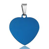 1 Piece 201 Stainless Steel Customization Laser Engraving Heart Shape Pendant