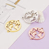 1 Piece 27*22mm 304 Stainless Steel 18K Gold Plated Map Customization Laser Engraving Pendant
