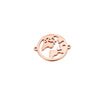 1 Piece 27*22mm 304 Stainless Steel 18K Gold Plated Map Customization Laser Engraving Pendant