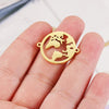 1 Piece 27*22mm 304 Stainless Steel 18K Gold Plated Map Customization Laser Engraving Pendant