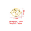 1 Piece 27*22mm 304 Stainless Steel 18K Gold Plated Map Customization Laser Engraving Pendant