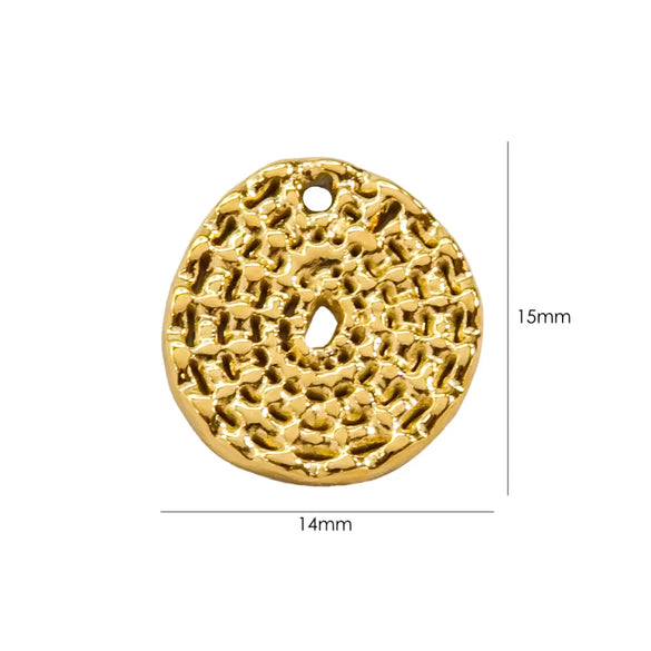 1 Piece 304 Stainless Steel 14K Gold Plated Pentagram Sun High Heel Pendant