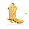 1 Piece 304 Stainless Steel 14K Gold Plated Pentagram Sun High Heel Pendant