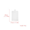1 Piece 304 Stainless Steel 18K Gold Plated Customization Laser Engraving Rectangle Pendant