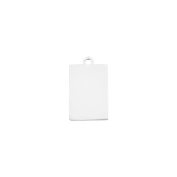 1 Piece 304 Stainless Steel 18K Gold Plated Customization Laser Engraving Rectangle Pendant