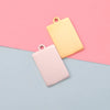 1 Piece 304 Stainless Steel 18K Gold Plated Customization Laser Engraving Rectangle Pendant