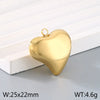 1 Piece 304 Stainless Steel 18K Gold Plated Heart Shape Pendant Jewelry Accessories