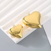 1 Piece 304 Stainless Steel 18K Gold Plated Heart Shape Pendant Jewelry Accessories