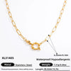 1 Piece 304 Stainless Steel 18K Gold Plated Paperclip Chain Cable Chain Snake Chain Polished 40-45cm Jewelry Accessories Chain