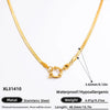 1 Piece 304 Stainless Steel 18K Gold Plated Paperclip Chain Cable Chain Snake Chain Polished 40-45cm Jewelry Accessories Chain