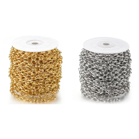 1 Piece 304 Stainless Steel 1M Jewelry Accessories Chain