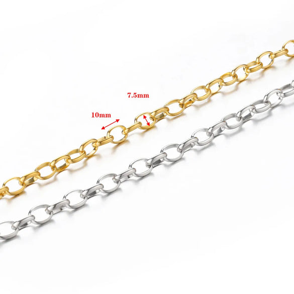 1 Piece 304 Stainless Steel 1M Jewelry Accessories Chain