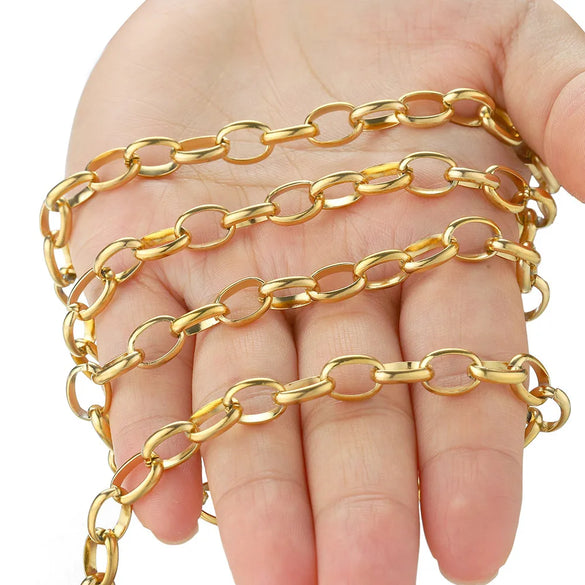 1 Piece 304 Stainless Steel 1M Jewelry Accessories Chain