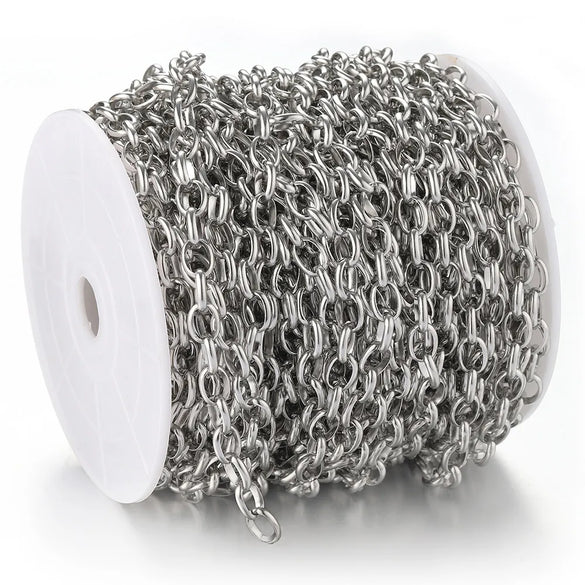 1 Piece 304 Stainless Steel 1M Jewelry Accessories Chain