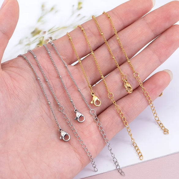 1 Piece 304 Stainless Steel 45-50cm Jewelry Accessories Chain