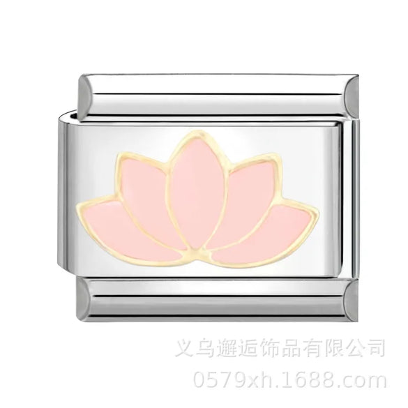 1 Piece 304 Stainless Steel Cartoon Italian Charms