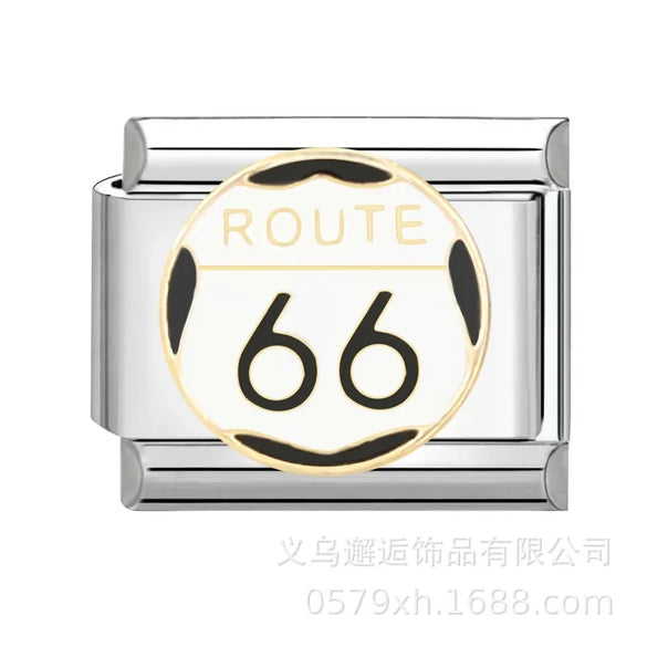 1 Piece 304 Stainless Steel Cartoon Italian Charms