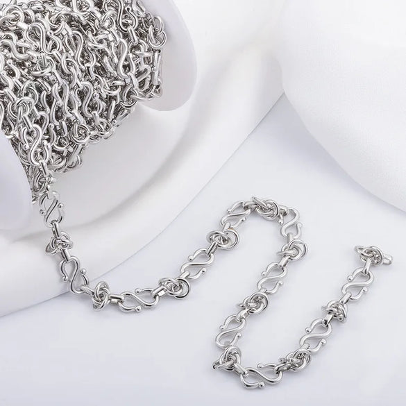 1 Piece 304 Stainless Steel Chain Chain Retro Classic Style S Shape