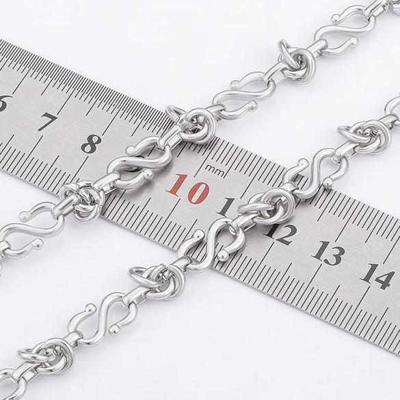 1 Piece 304 Stainless Steel Chain Chain Retro Classic Style S Shape