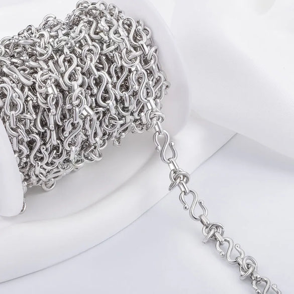 1 Piece 304 Stainless Steel Chain Chain Retro Classic Style S Shape