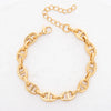 1 Piece 304 Stainless Steel Coffee Bean Chain Paperclip Chain Bracelets Chain Casual Geometric