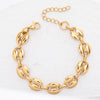 1 Piece 304 Stainless Steel Coffee Bean Chain Paperclip Chain Bracelets Chain Casual Geometric