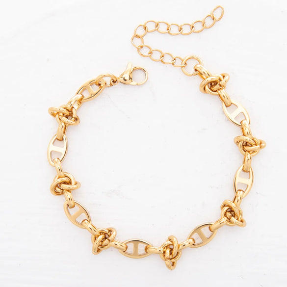 1 Piece 304 Stainless Steel Coffee Bean Chain Paperclip Chain Bracelets Chain Casual Geometric