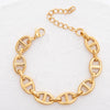 1 Piece 304 Stainless Steel Coffee Bean Chain Paperclip Chain Bracelets Chain Casual Geometric