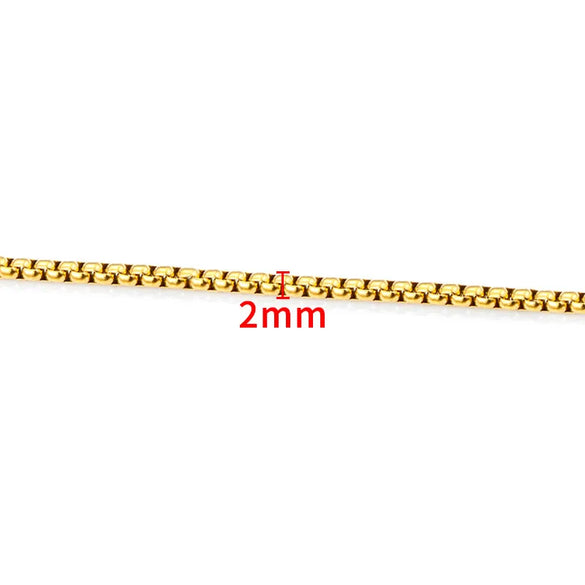 1 Piece 304 Stainless Steel Coffee Bean Chain Round Pearl Chain Cable Chain Jewelry Accessories