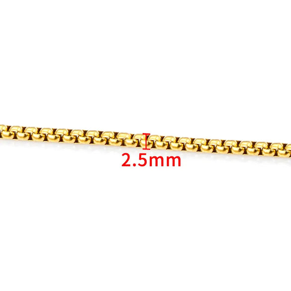 1 Piece 304 Stainless Steel Coffee Bean Chain Round Pearl Chain Cable Chain Jewelry Accessories