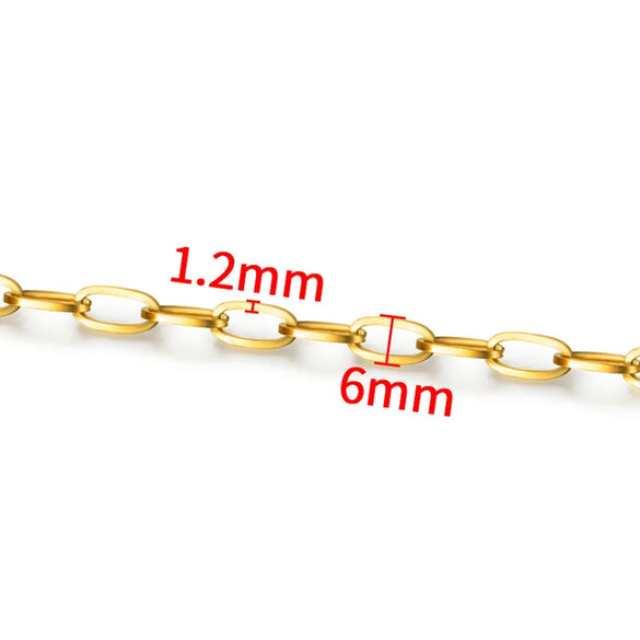 1 Piece 304 Stainless Steel Coffee Bean Chain Round Pearl Chain Cable Chain Jewelry Accessories